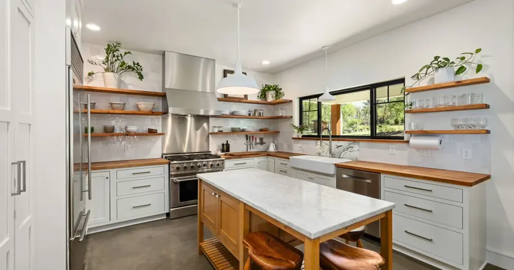 mármore carrara na cozinha
